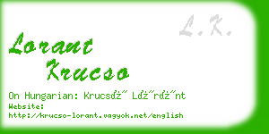 lorant krucso business card